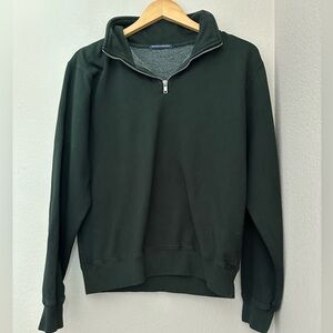 BRANDY MELVILLE Women's MISSY Green Sweatshirt Quarter Zip Size S/M
